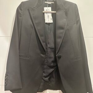 Stella McCartney Anissa Black Jacket with Silver Chain Hanger